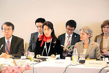 Madame Michiko Ueno pendant son intervention