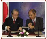 Ambassador Sato with Koichiro Matsuura